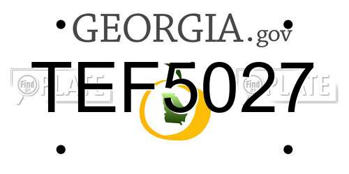 TEF5027 Georgia License Plate