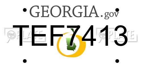 TEF7413 Georgia License Plate