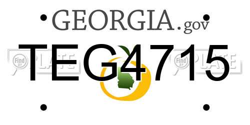 TEG4715 Georgia License Plate