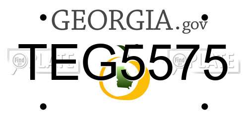 TEG5575 Georgia License Plate