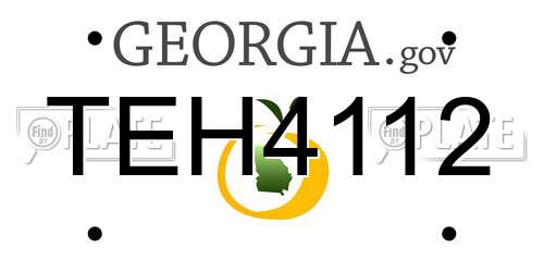 TEH4112 Georgia License Plate