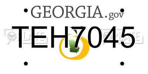 TEH7045 Georgia License Plate