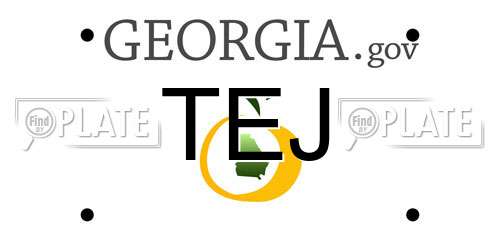 TEJ Georgia License Plate