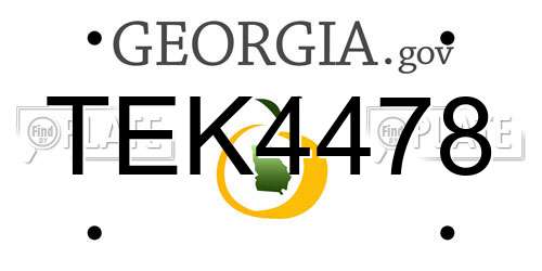 TEK4478 Georgia License Plate