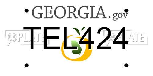 TEL424 Georgia License Plate