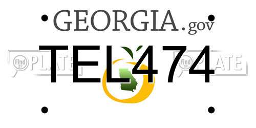 TEL474 Georgia License Plate