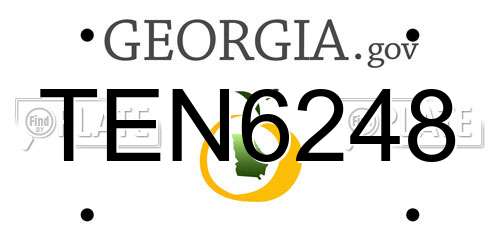 TEN6248 Georgia License Plate