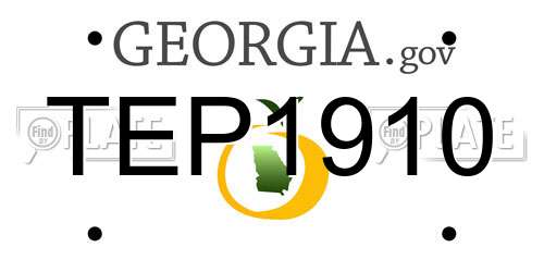 TEP1910 Georgia License Plate