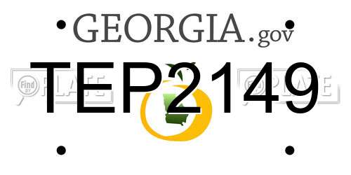 TEP2149 Georgia License Plate