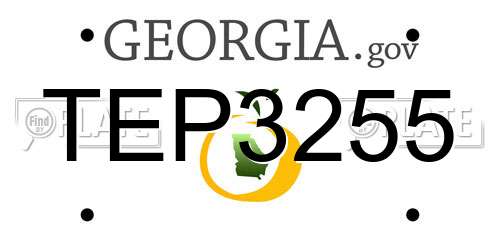 TEP3255 Georgia License Plate