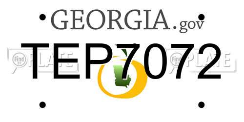 TEP7072 Georgia License Plate