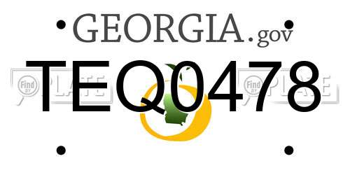 TEQ0478 Georgia License Plate