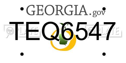TEQ6547 Georgia License Plate