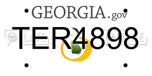 TER4898 Georgia License Plate