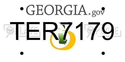TER7179 Georgia License Plate