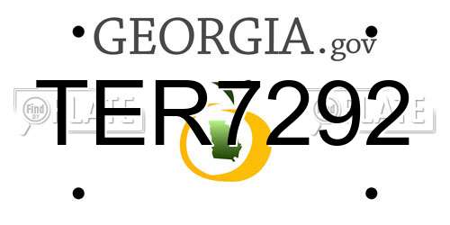 TER7292 Georgia License Plate