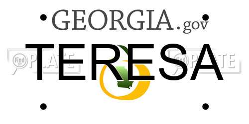 TERESA Georgia License Plate