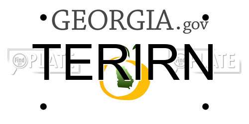 TERIRN Georgia License Plate