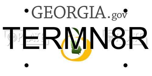 TERMN8R Georgia License Plate