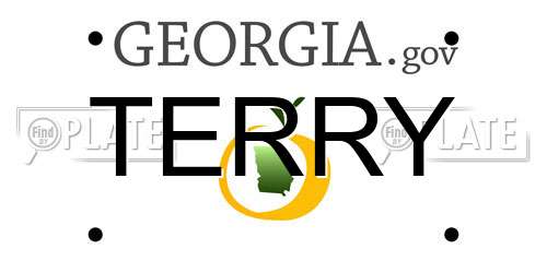 TERRY Georgia License Plate