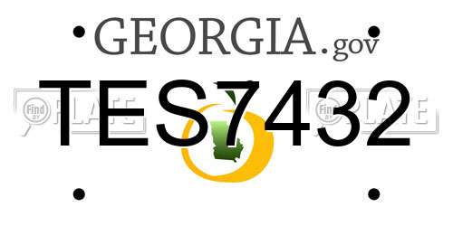 TES7432 Georgia License Plate