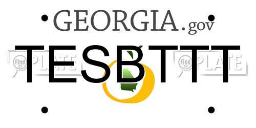 TESBTTT Georgia License Plate