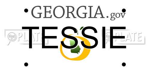 TESSIE Georgia License Plate