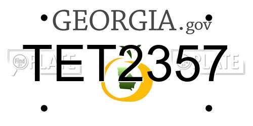 TET2357 Georgia License Plate
