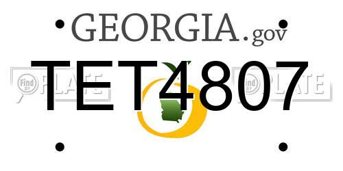 TET4807 Georgia License Plate
