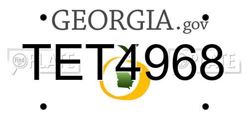 TET4968 Georgia License Plate