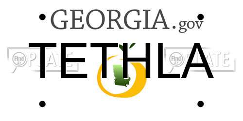 TETHLA Georgia License Plate