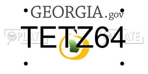 TETZ64 Georgia License Plate