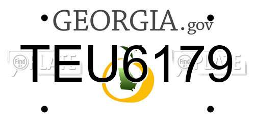 TEU6179 Georgia License Plate