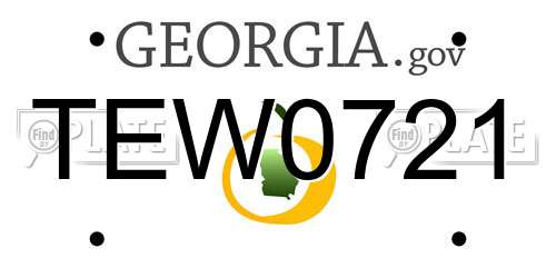 TEW0721 Georgia License Plate