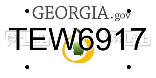 TEW6917 Georgia License Plate