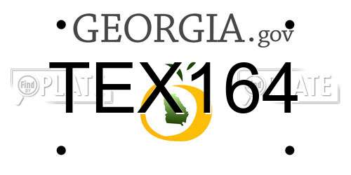 TEX164 Georgia License Plate