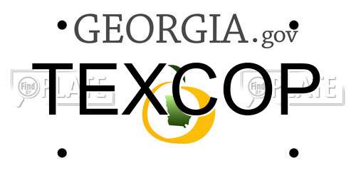 TEXCOP Georgia License Plate