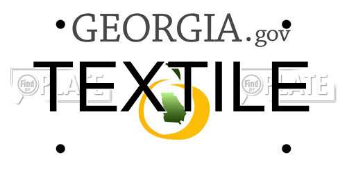 TEXTILE Georgia License Plate