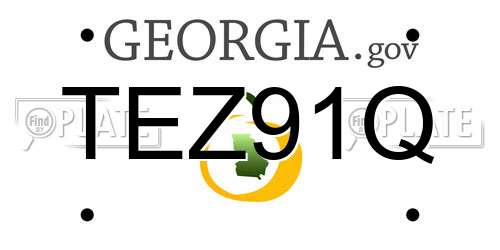TEZ91Q Georgia License Plate