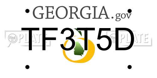 TF3T5D Georgia License Plate