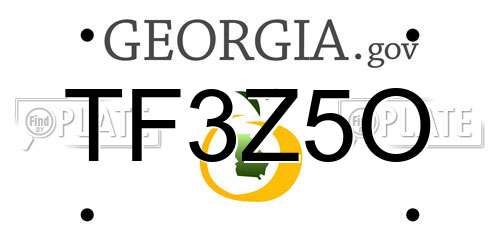 TF3Z5O Georgia License Plate