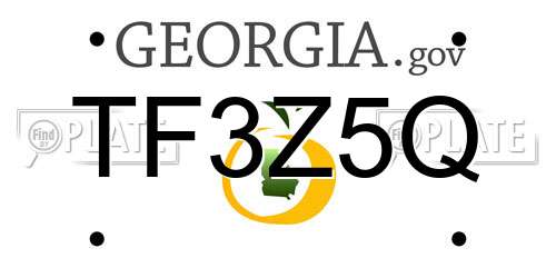 TF3Z5Q Georgia License Plate