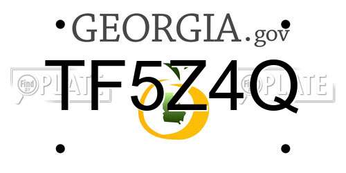 TF5Z4Q Georgia License Plate