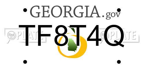 TF8T4Q Georgia License Plate