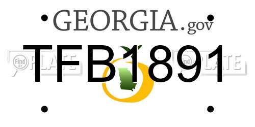 TFB1891 Georgia License Plate