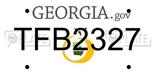TFB2327 Georgia License Plate