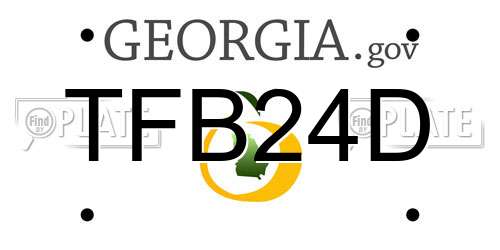 TFB24D Georgia License Plate