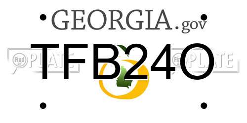TFB24O Georgia License Plate