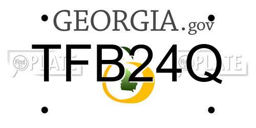 TFB24Q Georgia License Plate