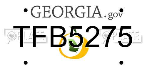 TFB5275 Georgia License Plate